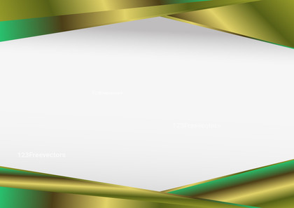 Green and Gold Blank Geometric Business Card Background Vector Eps