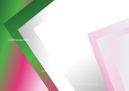 Pink and Green Blank Geometric Business Card Design Background