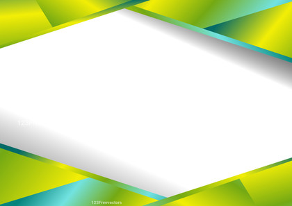 Abstract Blue Green and Yellow Blank Geometric Business Card Background