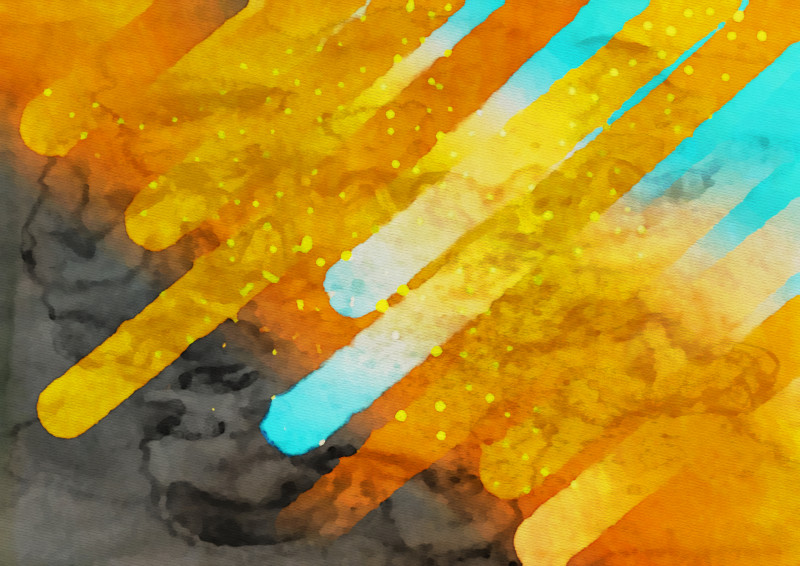 Orange Blue and Grey Watercolour Grunge Texture Background