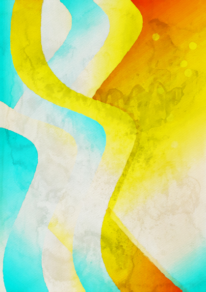 Red Yellow and Blue Watercolour Background Image