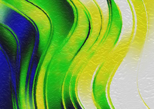 Abstract Blue Green and Yellow Painting Texture Background