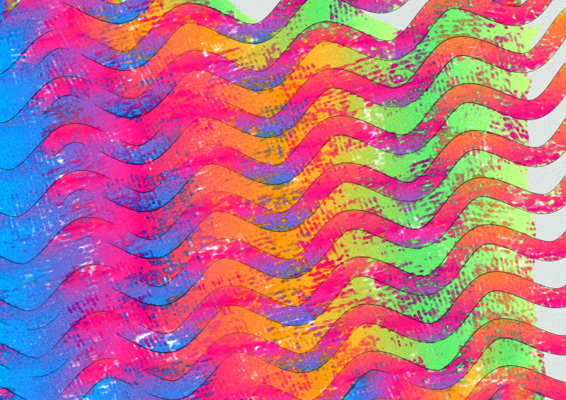 Blue Pink and Green Paint Background