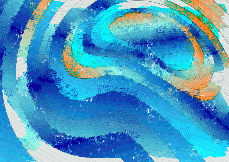 Orange Blue and Grey Painting Background