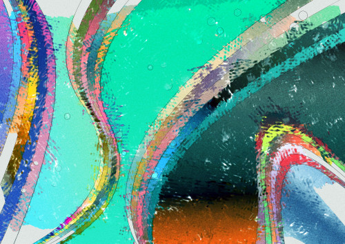 Pink Blue and Orange Painting Background