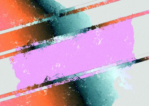 Pink Blue and Orange Paint Background