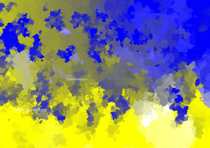 Blue and Yellow Paint Stroke Texture Background