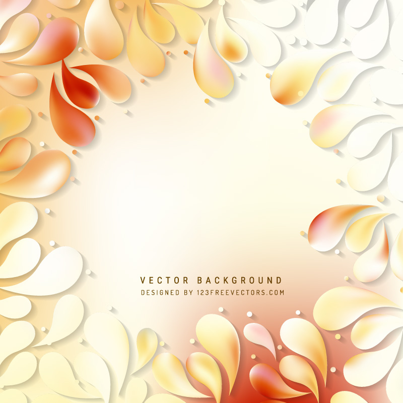 Abstract Light Orange Arc Drops Background Template