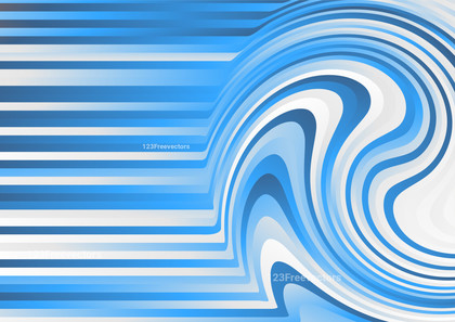 Blue and White Gradient Curvature Ripple Lines Background Illustrator