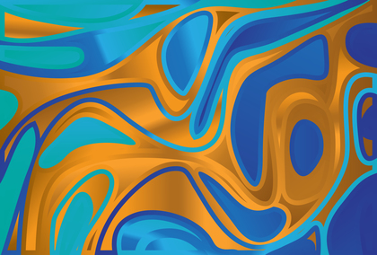 Blue and Orange Psychedelic Background