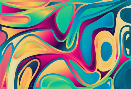 Abstract Pink Blue and Orange Psychedelic Background