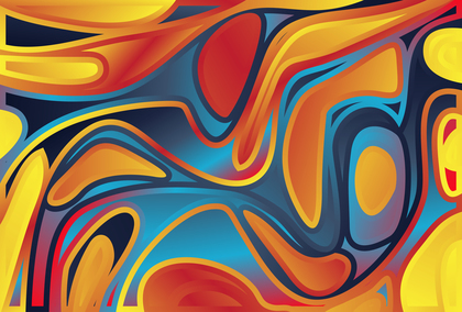 Abstract Red Orange and Blue Trippy Background Vector