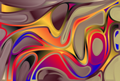 Abstract Red Yellow and Blue Trippy Background