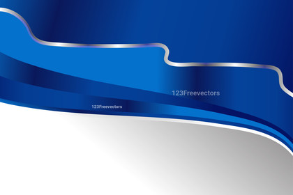 Blue Wave Background Template with Space for Your Text Vector Illustration