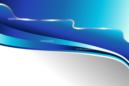 Blue Wavy Background Template with Space for Your Text