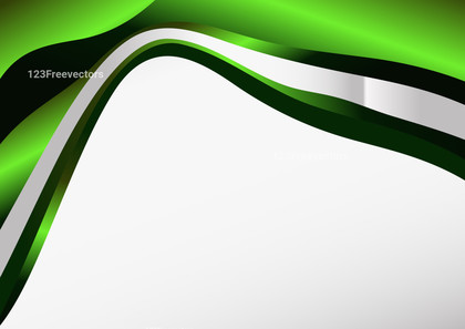 Cool Green Wave Background Template with Space for Your Text
