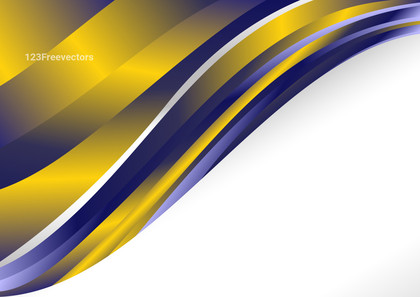 Blue and Gold Wave Background with Space for Your Text Illustration