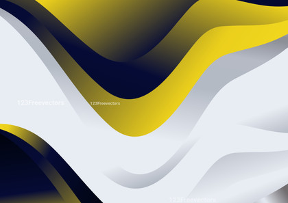 Blue and Gold Wave Background Template with Space for Your Text