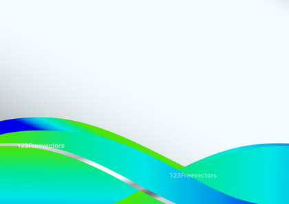 Blue and Green Wave Background with Space for Your Text Vector Image