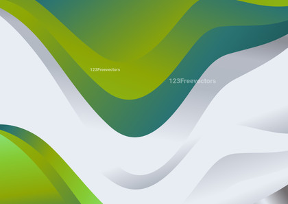 Blue and Green Wave Background Template with Space for Your Text Illustrator