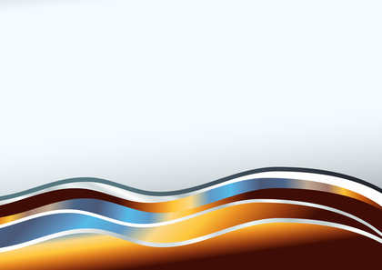 Blue and Orange Wave Background with Space for Your Text Vector
