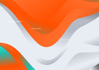 Blue and Orange Wave Background with Copy Space for Your Text Design