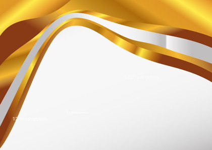 Abstract Gold and Orange Wavy Background with Space for Your Text Illustrator