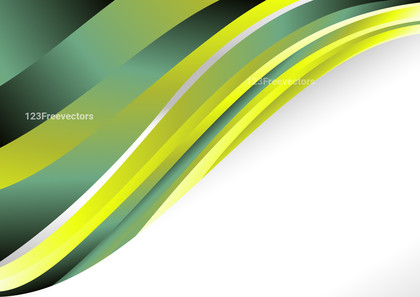 Abstract Green and Yellow Wavy Background with Space for Your Text