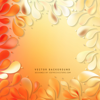 Abstract Orange Arc Drops Background Template