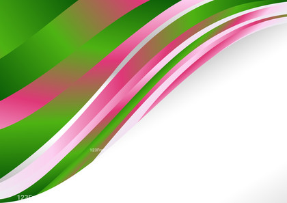 Abstract Pink and Green Wavy Background with Space for Your Text