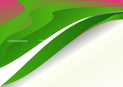 Abstract Pink and Green Wavy Background with Space for Your Text Vector Art