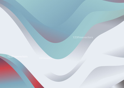 Red and Blue Wave Background with Space for Your Text Vector Art