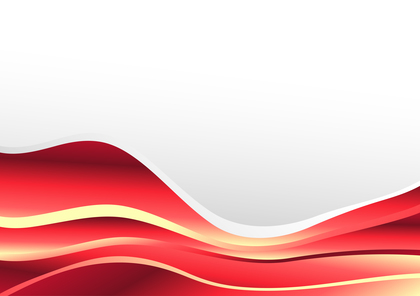 Red and Yellow Wave Background Template with Space for Your Text Vector