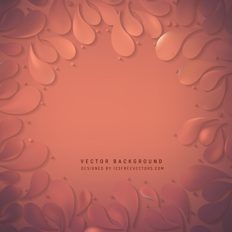 Orange Floral Drops Background