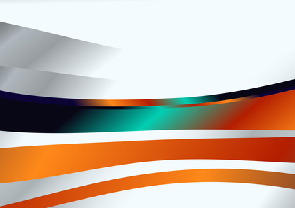 Blue Orange and Black Wavy Background with Copy Space for Your Text Vector Eps