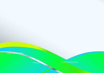 Abstract Blue Green and Yellow Wavy Background with Space for Your Text