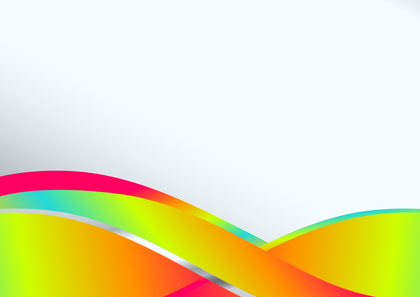 Green Orange and Pink Wave Background with Space for Your Text Illustrator