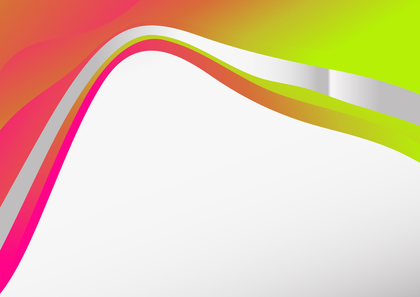 Green Orange and Pink Wavy Background Template with Space for Your Text