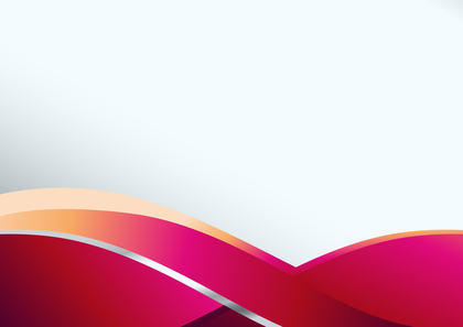 Orange Pink and Red Wave Background Template with Space for Your Text Vector Graphic