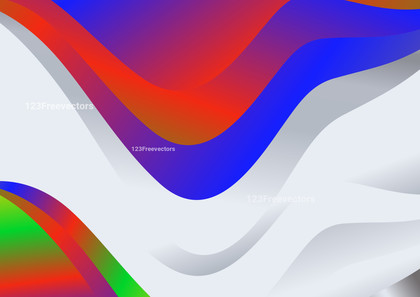 Red Green and Blue Wave Background Template with Copy Space for Your Text Illustration