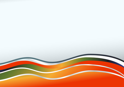 Red Green and Orange Wave Background with Space for Your Text Vector Illustration