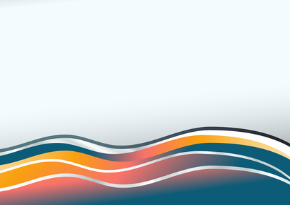 Red Orange and Blue Wavy Background with Copy Space for Your Text