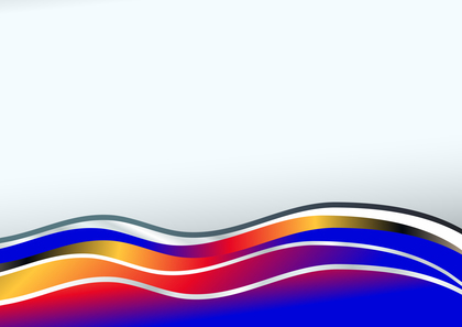 Abstract Red Orange and Blue Wavy Background with Space for Your Text