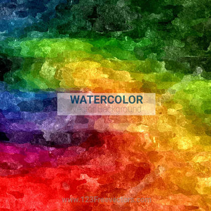 Abstract Rainbow Watercolor Background Illustrator