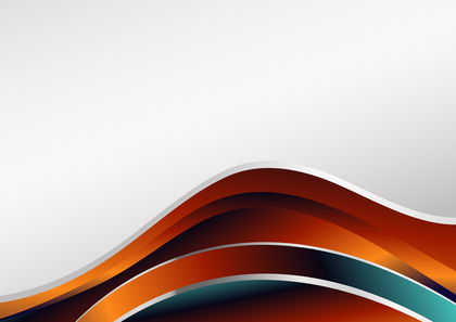Red Orange and Blue Wave Background with Space for Your Text Vector Graphic