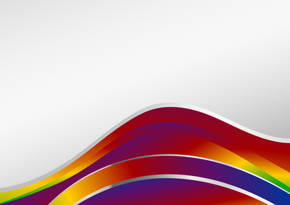 Red Orange and Blue Wave Background Template with Space for Your Text Vector Image