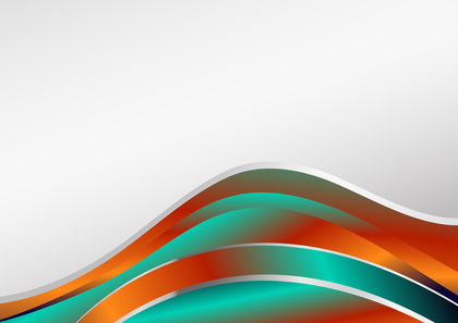 Red Orange and Blue Wavy Background with Space for Your Text Vector Illustration