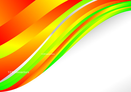 Red Yellow and Green Wave Background with Space for Your Text