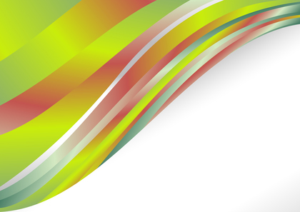 Abstract Red Yellow and Green Wavy Background with Space for Your Text Vector Illustration