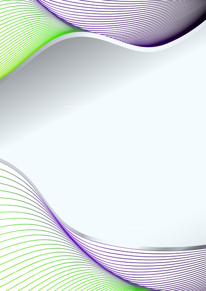 Purple and Green Curve Lines Background with Space for Your Text Illustration